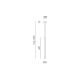 Pendule, Lustre suspendate - Lustra suspendata, Pendul LED slim DAFNE H-60cm alb, negru sau auriu