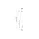 Pendule, Lustre suspendate - Lustra suspendata, Pendul LED slim DAFNE H-40cm alb, negru sau auriu