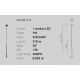 Pendule, Lustre suspendate - Lustra suspendata, Pendul LED slim DAFNE H-40cm alb, negru sau auriu