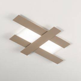 Plafoniere - Plafoniera LED DOHA P otel, alb, negru sau gri dove