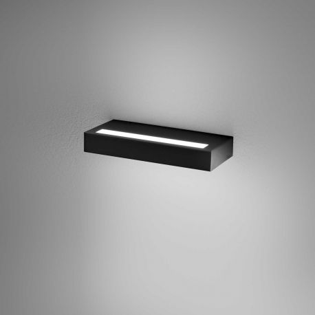 Aplice, corpuri de iluminat pentru pereti - Aplica de perete lumina ambientala LED GAP DOUBLE negru L-23cm, 3000K