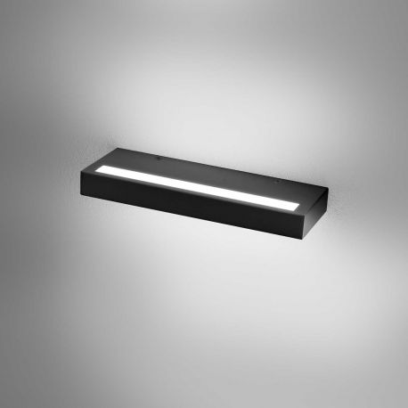 Aplice, corpuri de iluminat pentru pereti - Aplica de perete lumina ambientala LED GAP DOUBLE negru L-32cm, 3000K
