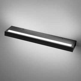 Aplice, corpuri de iluminat pentru pereti - Aplica de perete lumina ambientala LED GAP DOUBLE negru L-50cm, 3000K