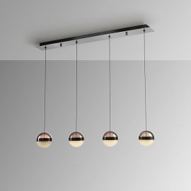 Pendule, Lustre suspendate - Lustra cu 4 pendule LED design modern Orbes