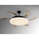 Lustre cu ventilator - Lustra LED cu Ventilator si telecomanda, lame retractabile Vento negru