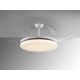 Lustre cu ventilator - Lustra LED cu Ventilator si telecomanda, lame retractabile Vento alb/ bronz