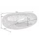Masute Living - Masuta de cafea design frunza Organic 120cm argintiu