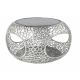 Masute Living - Masuta de cafea design modern Spin 40cm argintiu