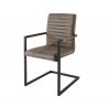 Scaun design retro Big Aston microfibra gri vintage