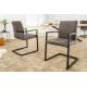 Seturi scaune, HoReCa - Set 2 scaune cu brate Loft taupe gri/ antracit