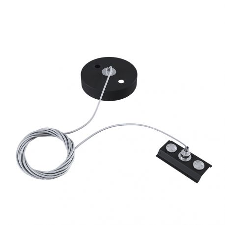 Accesorii iluminat - Accesoriu, Kit negru suspendare pentru sinele monofazate Unity
