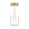 Lampa portabila cu baterii cu baza in forma de vaza AI design auriu/ transparent