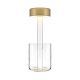 Lampa portabila cu baterii cu baza in forma de vaza AI design auriu/ transparent