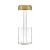 Lampa portabila cu baterii cu baza in forma de vaza AI design auriu/ transparent