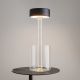Veioze - Lampa portabila cu baterii cu baza in forma de vaza AI design negru/ transparent