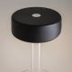Veioze - Lampa portabila cu baterii cu baza in forma de vaza AI design negru/ transparent