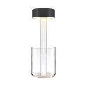 Lampa portabila cu baterii cu baza in forma de vaza AI design negru/ transparent
