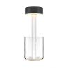 Lampa portabila cu baterii cu baza in forma de vaza AI design negru/ transparent