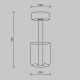 Veioze - Lampa portabila cu baterii cu baza in forma de vaza AI design negru/ transparent