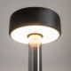 Veioze - Lampa portabila cu baterii cu baza in forma de vaza AI design negru/ fumuriu