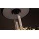 Veioze - Lampa portabila cu baterii cu baza in forma de vaza AI design negru/ fumuriu