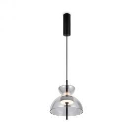 Pendule, Lustre suspendate - Lustra/Pendul LED design modern decorativ Bangkok 25cm, fumuriu