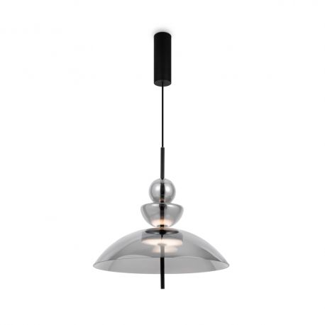 Pendule, Lustre suspendate - Lustra/Pendul LED design modern decorativ Bangkok 40cm, fumuriu