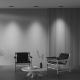 Spoturi tavan fals - Corp incastrabil cu 2 spoturi LED directionabile Metal Modern negru