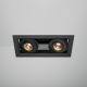 Spoturi tavan fals - Corp incastrabil cu 2 spoturi LED directionabile Metal Modern negru