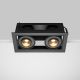 Spoturi tavan fals - Corp incastrabil cu 2 spoturi LED directionabile Metal Modern negru