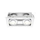 Corp incastrabil cu 2 spoturi LED directionabile Metal Modern alb