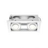 Corp incastrabil cu 2 spoturi LED directionabile Metal Modern alb
