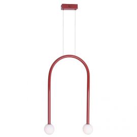 Pendule, Lustre suspendate - Lustra LED design minimalist ENIGMA, Coral red