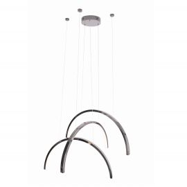Pendule, Lustre suspendate - Lustra LED design decorativ modern Trio Arc Shiny Black