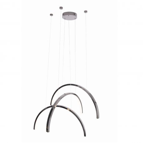 Pendule, Lustre suspendate - Lustra LED design decorativ modern Trio Arc Shiny Black