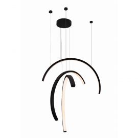 Pendule, Lustre suspendate - Lustra LED design decorativ modern Trio Arc Matt Black