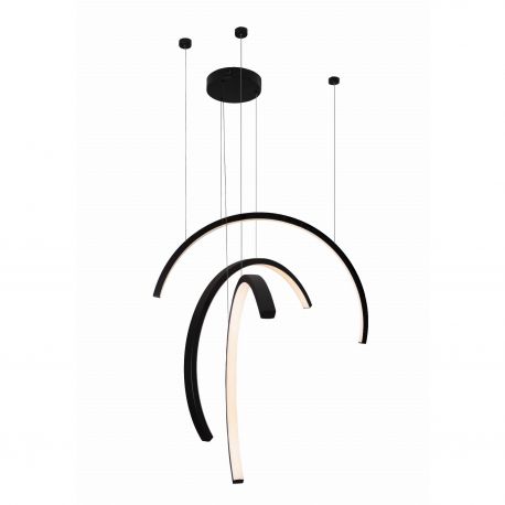 Pendule, Lustre suspendate - Lustra LED design decorativ modern Trio Arc Matt Black