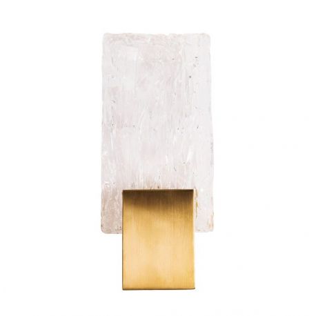 Aplice, corpuri de iluminat pentru pereti - Aplica de perete LED design modern Vetro Brushed Gold