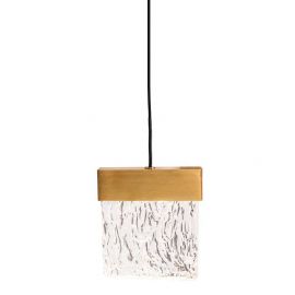 Pendule, Lustre suspendate - Pendul LED dimabil design modern Vetro Brushed Gold