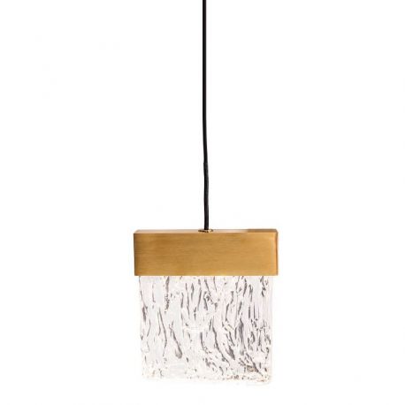 Pendule, Lustre suspendate - Pendul LED dimabil design modern Vetro Brushed Gold