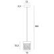 Pendule, Lustre suspendate - Pendul LED dimabil design modern Vetro Brushed Gold