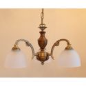 Candelabru 3 brate design italian din alama cu lemn 5630
