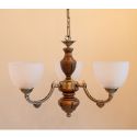 Candelabru 3 brate design italian din alama cu lemn 5640