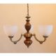 Candelabre, Lustre - Candelabru 3 brate design italian din alama cu lemn 5640