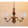 Candelabru 3 brate design italian din alama cu lemn 5640