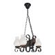 Candelabre, Lustre - Candelabru rustic fabricat manual din lemn pictat 4 brate Vela