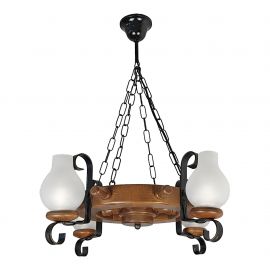 Pendule, Lustre suspendate - Lustra in stil marinaresc fabricata manual din lemn Timona WOOD-TI-SP4