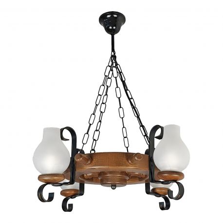 Pendule, Lustre suspendate - Lustra in stil marinaresc fabricata manual din lemn Timona WOOD-TI-SP4