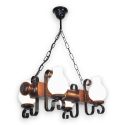 Candelabru rustic fabricat manual din lemn Rustic 4L