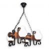 Candelabru rustic fabricat manual din lemn Rustic 4L